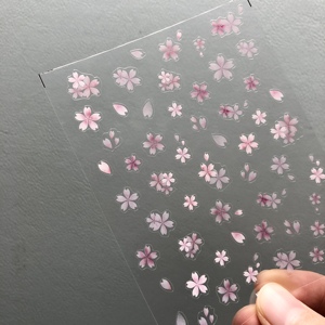 范思德日本樱花花瓣光疗油背胶指甲贴纸美甲贴花贴片防水脸妆贴画