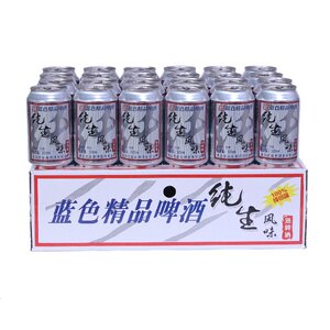 青岛优品泉纯生风味啤酒320ml/24罐整箱小麦芽熟啤夜场KTV清仓