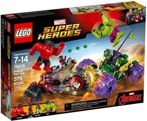 LEGO76078乐高漫威超级英雄红绿巨人大战红浩克Hulk拼装积木玩具