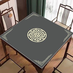 新中式麻将桌布垫子加厚消音盖布手搓麻将打扑克牌桌垫正方形台布
