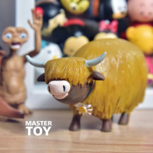 原单散货 呆萌可爱的牦牛卡通公仔模型摆件 玩具 仿真动物