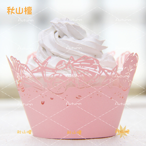 纸杯子蛋糕镂空围边Cupcake婚礼生日甜品台装饰/蓝色海洋沙滩贝壳