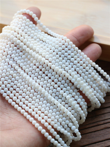 天然无优化海竹珊瑚圆珠优质本白半成品散珠古风文玩手链手工材料