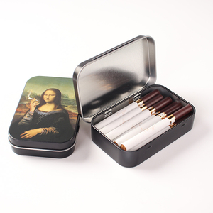 创意烟盒20支装便携密封烟罐烟盒马口铁盒男士薄款翻盖口粮盒