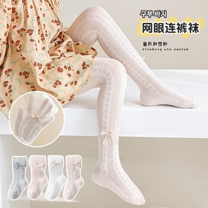 女童连裤袜儿童裤袜白色舞蹈袜纯色超薄款夏季宝宝袜子公主裙袜袜