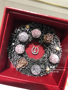 日本代购 festaria 19圣诞限定  铂金 超闪 钻石 马蹄 星星 项链