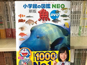 全款 日文原版小学館の図鑑NEO　魚 带DVD 鱼 小学馆图鉴