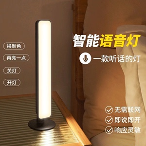 人工智能语音控制灯USB声控灯感应灯led小夜灯卧室家用睡眠小台灯