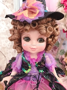 Rosyswan美国vintage大眼玛丽奥斯蒙德万圣节女巫陶瓷玛丽洋娃娃