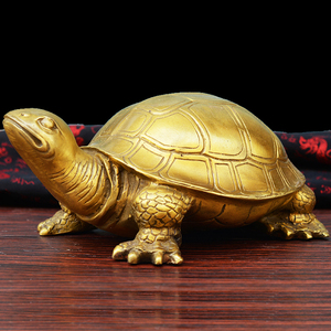 黄铜乌龟摆件玄武龙龟金钱龟千年龟装饰品送长辈生日贺寿龟