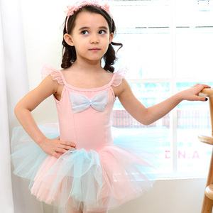 韩国进口儿童舞蹈练功服装女孩民族舞蓬蓬裙少儿公主跳舞芭蕾纱裙
