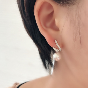 进口施华洛世奇专柜正品耳钉 高级感优雅珍珠闪耀水晶耳环5410976