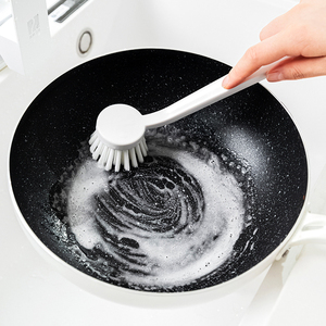 日本AISEN洗锅刷子尼龙软毛长柄清洁刷除油刷洗碗刷洗不粘锅神器