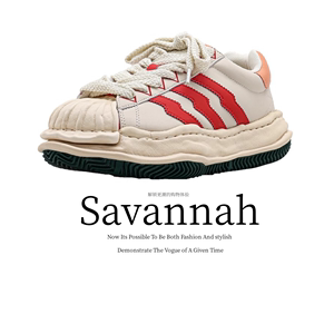 Savannah2024新款贝壳头溶解鞋情侣潮鞋厚底复古小众原创板鞋男女