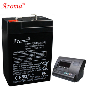Aroma6V4.0AH3FM4电子秤台称耀华地磅吊秤天能铅酸蓄电池童车电瓶