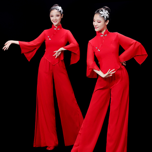 胶州秧歌服女2024年新款扇子舞蹈演出服套装中国风九儿红高粱服装
