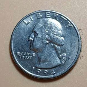 25美分硬币底特律变人周边1994年美国25分幸运币真币 康纳同款