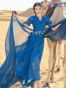 异域风情西域古装敦煌服装埃及女装新疆旅游穿搭民族风连衣裙子夏