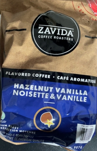 加拿大直邮 ZAVIDA口感顺滑香草奶油榛子味中度烘焙咖啡豆907克