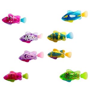 电子宠物鱼电动鱼儿童玩具仿真游泳摇摆鱼洗澡发光小鱼戏水玩具鱼