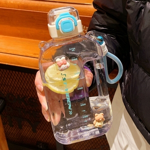 简约运动水杯男女高颜值大容量学生户外便携塑料水壶2024新款杯子