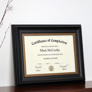 荣誉证书框实木相框挂墙A3A4毕业证书授权书画框装裱可定制大尺寸