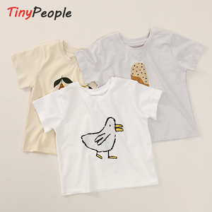 tinypeople婴儿短袖T恤薄休闲夏装男3岁1幼儿女宝宝小童卡通上衣