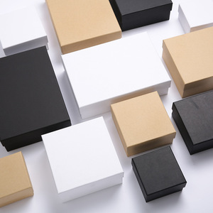 牛皮纸盒天地盖包装盒定制正长方形礼品盒白色高档礼盒硬纸盒定做