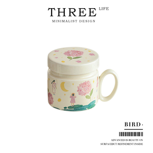 Tlife·Bird·杯具可爱卡通陶瓷盖杯茶杯高颜值咖啡杯家用 | 胖鸟