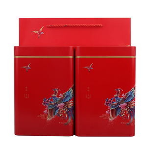 茶叶罐铁盒空礼盒通用一斤装古树红茶凤凰单枞大红袍方形茶罐定制