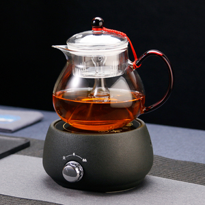 玻璃蒸茶壶煮茶器小型陶瓷电陶炉泡茶蒸煮茶器喷淋式蒸馏黑茶套装