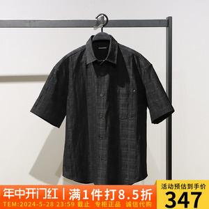 B1CJE2128太平鸟男装2024夏正品国内代购商场同款外穿式短袖衬衫