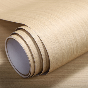 加厚原木色贴纸米黄直纹木纹家具自粘墙纸木板翻新科技木纹贴贴皮