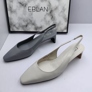 EBLAN/伊伴女鞋商场正品撤柜尖头包头松紧带粗跟高跟时尚女凉鞋