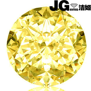 洁姬钻石裸替裸钻效果天然斯里兰卡钻石切割金色黄色蓝宝石裸石