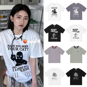 【特价】somi家 【现货】韩国mahagrid MGD小熊猫咪大盗短袖T恤