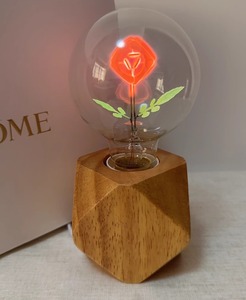 爱迪生室内玫瑰花灯泡创意艺术火焰节能装饰氛围小夜灯螺口灯座