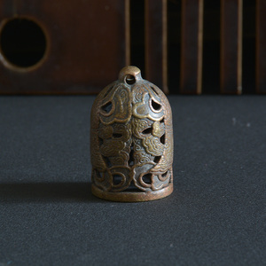 金石篆刻收藏古铜印章一枚镂空钟钮铜印老章包浆浑厚古朴印令清晰