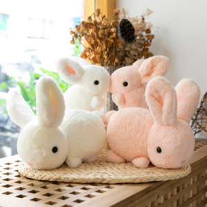 可爱小白兔公仔趴趴兔毛绒玩具真兔子玩偶小女孩布娃娃抱枕儿童