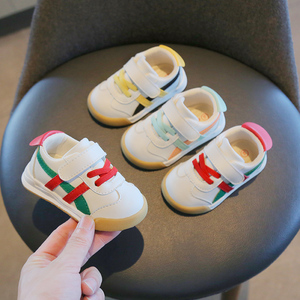 春秋款童鞋13岁男童软底透气运动宝宝鞋12个月婴幼儿机能学步鞋