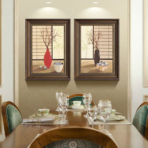 美式乡村餐厅装饰画饭厅餐桌背景墙简美墙面挂画欧式卧室床头壁画