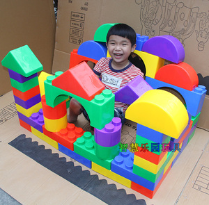 大型塑料积木玩具儿童益智搭拼城堡玩具幼儿园玩具大积木砖块积木