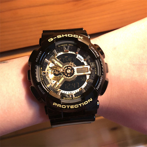 CASIO卡西欧G-SHOCK运动经典黑金GA-110GB-1A 110MMC时尚男手表