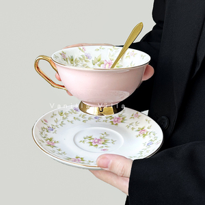 欧式咖啡杯子高档精致下午茶茶具高级感陶瓷马克杯高颜值杯碟套装