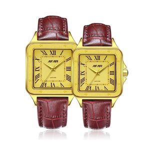 AFAR{卡家山度士}999足金腕表瑞士进口石英机芯方形表盘黄金手表