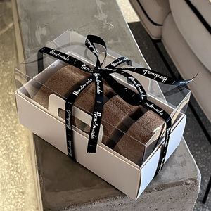 ins风蛋糕卷 切块毛巾卷 甜品点心瑞士卷长方形包装盒子打包盒