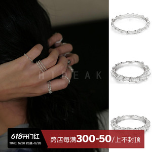 韩系SOUHAIT不规则关节指环nana同款ORYX系列高级感925纯银戒指女