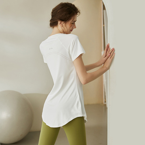 高级感运动上衣短袖女瑜伽服2024新款专业跑步健身普拉提长款T恤
