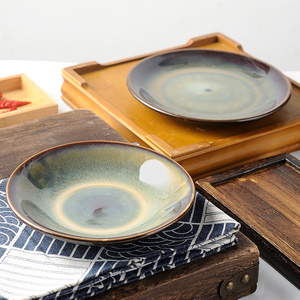 日式复古寿司ins盘子陶瓷商用餐厅摆台餐具牛扒碟子牛排盘西餐盘