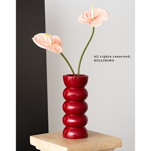 糖葫芦 红色陶瓷花瓶 插花家居玄关摆件 样板间乔迁之喜婚房布置